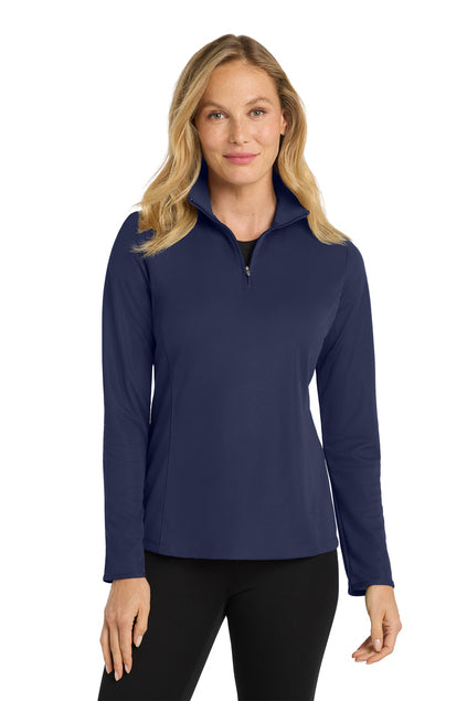 Women's Port Authority® Pinpoint Mesh 1/2-Zip L806- STAline Logo on Left Chest