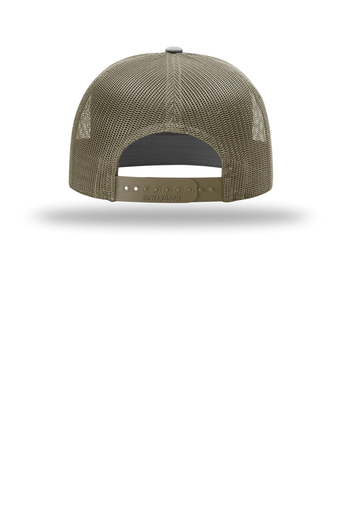 168 Richardson 7-Panel Trucker - Black/ Green Camo/ Loden