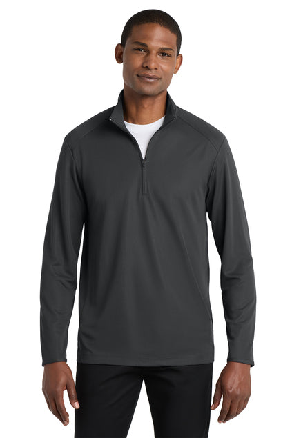 Men's Port Authority® Pinpoint Mesh 1/2-Zip K806 - STAline Logo on Left Chest