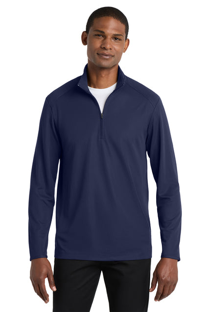 Men's Port Authority® Pinpoint Mesh 1/2-Zip K806 - STAline Logo on Left Chest