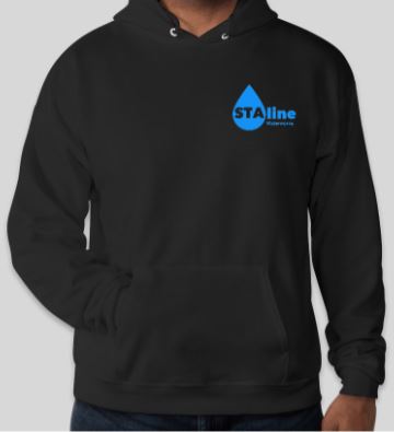 STAline Hanes® EcoSmart® - Pullover Hooded Sweatshirt – Black